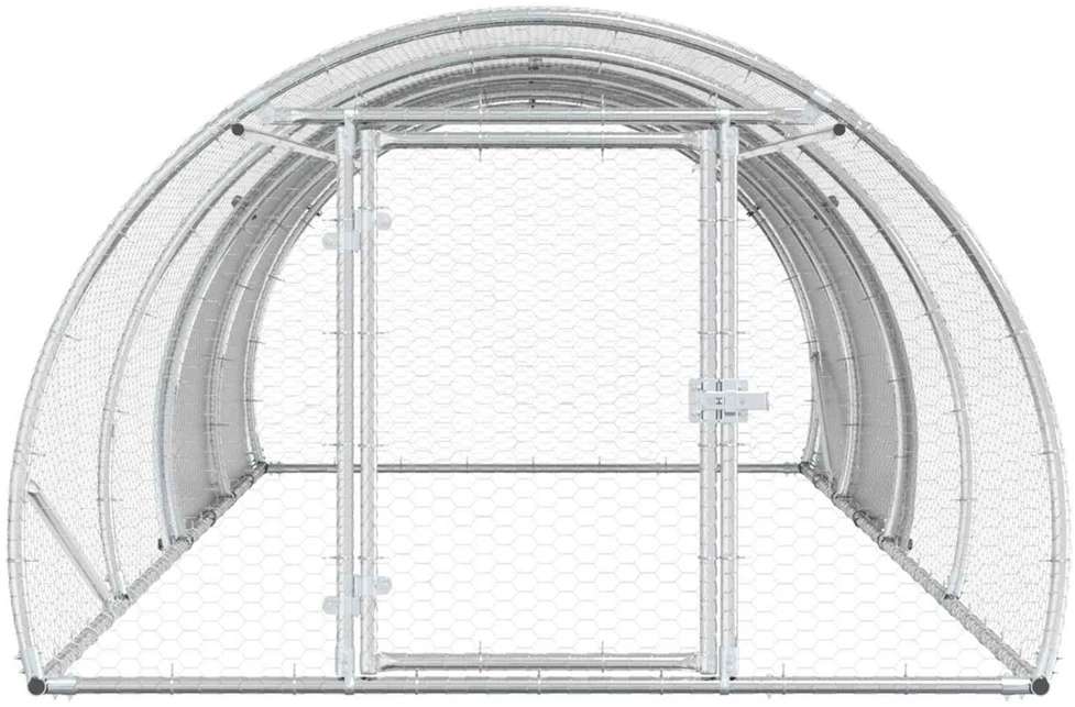 Vištų būdas Sidabrinė 400 x 150 x 100 cm Galvanizuotas plienas