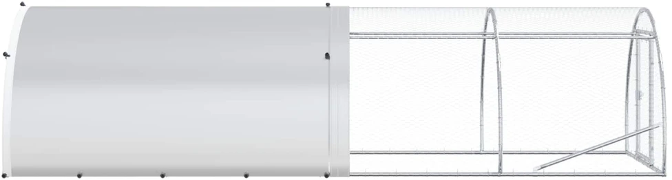 Vištų būdas Sidabrinė 400 x 150 x 100 cm Galvanizuotas plienas