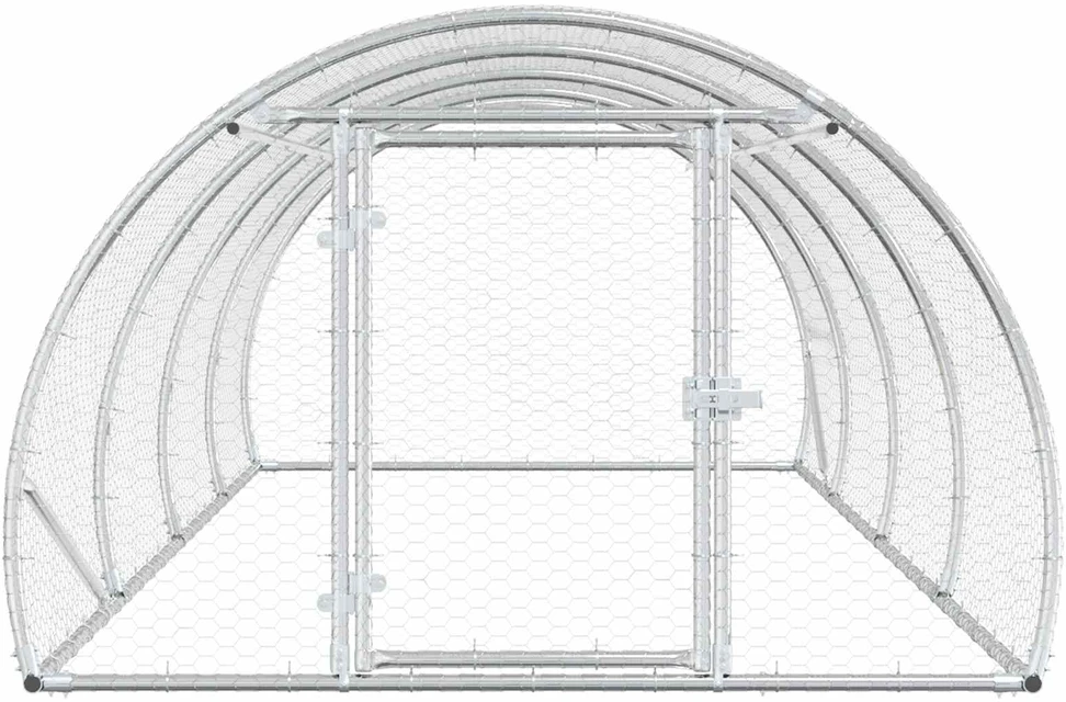 Vištų būdas Sidabrinė 400 x 150 x 100 cm Galvanizuotas plienas