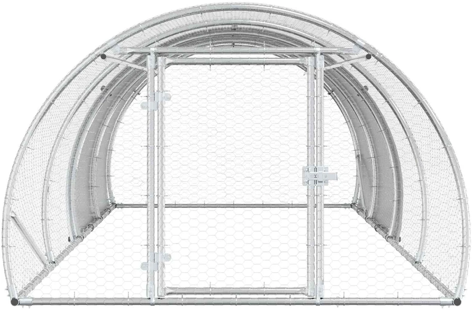 Vištų būdas Sidabrinė 400 x 150 x 100 cm Galvanizuotas plienas