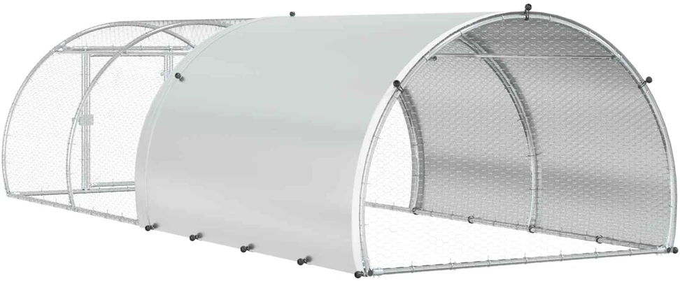 Vištų būdas Sidabrinė 400 x 150 x 100 cm Galvanizuotas plienas