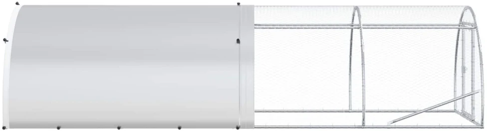 Vištų būdas Sidabrinė 400 x 150 x 100 cm Galvanizuotas plienas