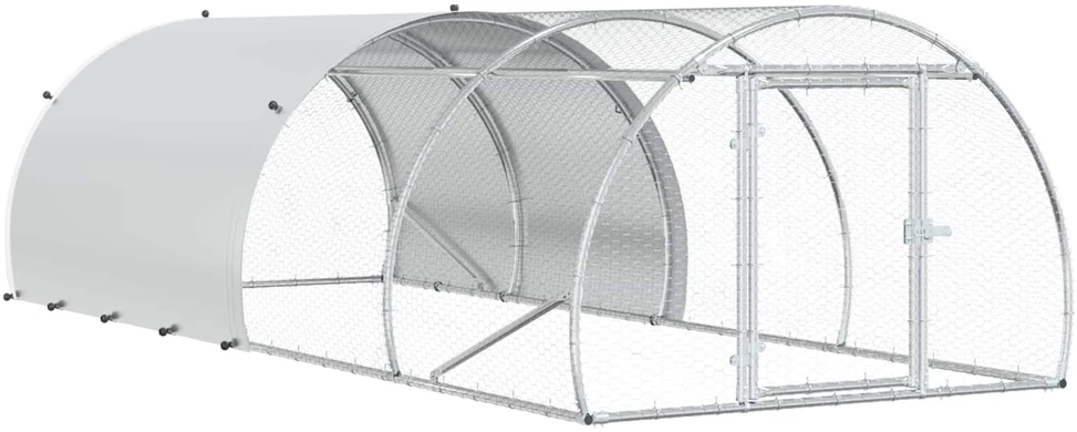 Vištų būdas Sidabrinė 400 x 150 x 100 cm Galvanizuotas plienas