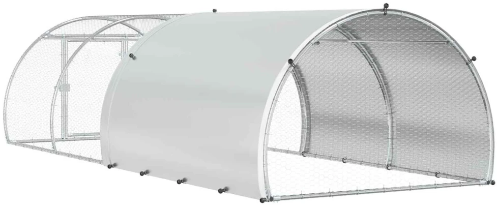 Vištų būdas Sidabrinė 400 x 150 x 100 cm Galvanizuotas plienas