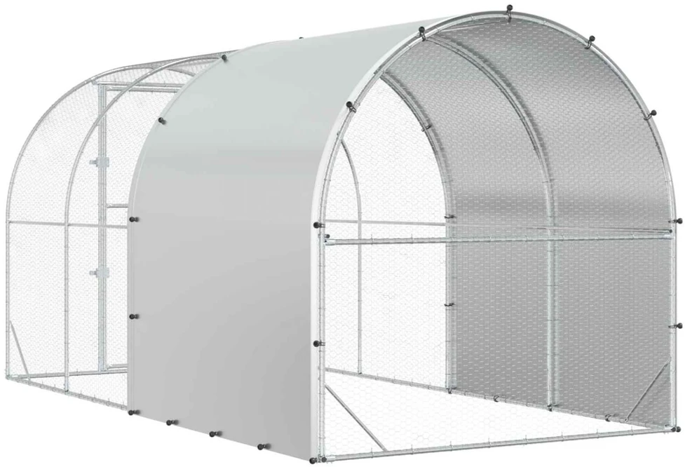 Vištų būdas Sidabrinė 400 x 200 x 200 cm Galvanizuotas plienas