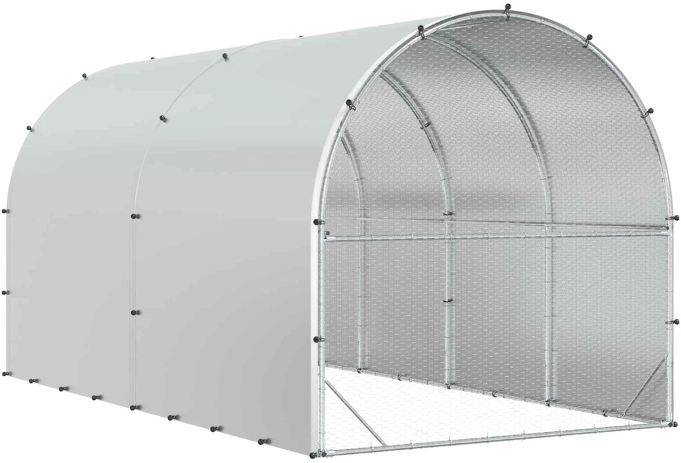 Vištų būdas Sidabrinė 400 x 200 x 200 cm Galvanizuotas plienas