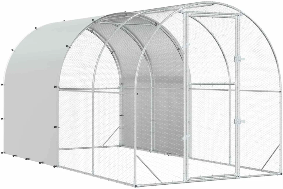 Vištų būdas Sidabrinė 400 x 200 x 200 cm Galvanizuotas plienas