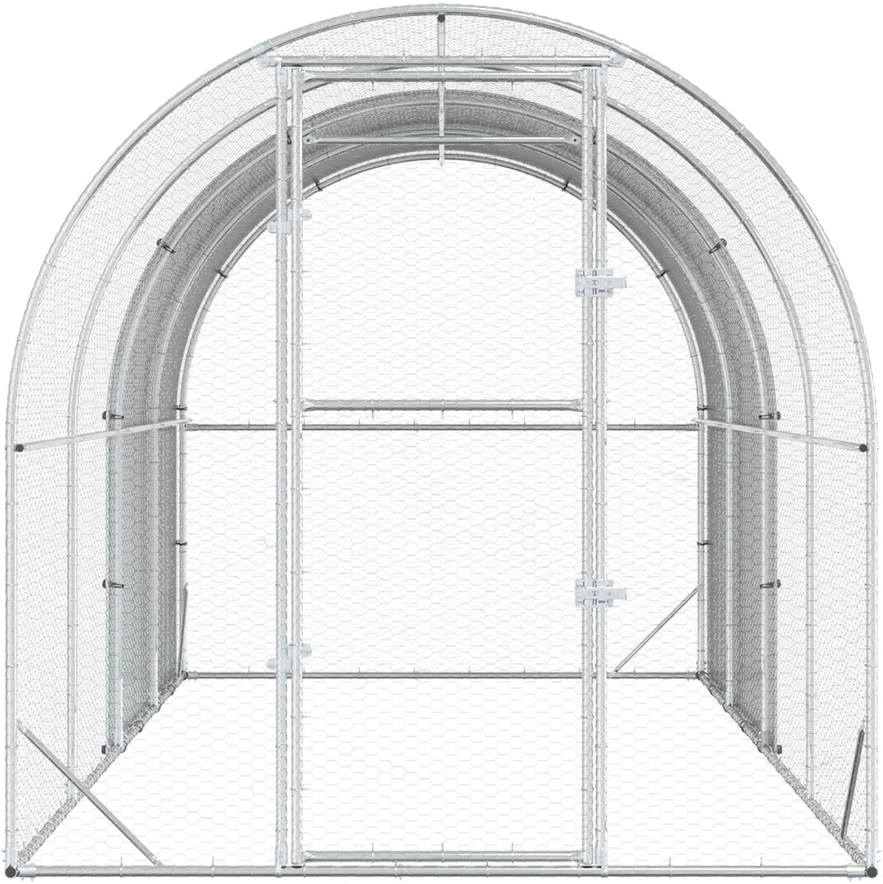 Vištų būdas Sidabrinė 400 x 200 x 200 cm Galvanizuotas plienas