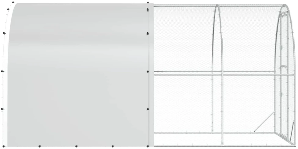 Vištų būdas Sidabrinė 400 x 200 x 200 cm Galvanizuotas plienas