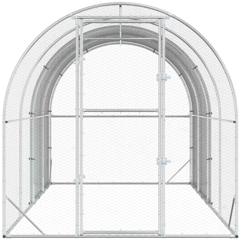Vištų būdas Sidabrinė 400 x 200 x 200 cm Galvanizuotas plienas