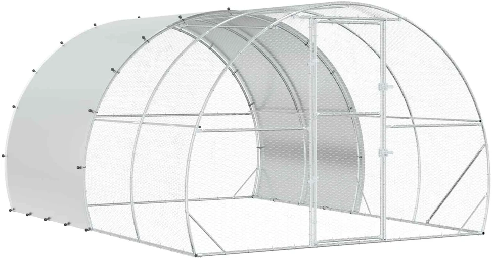 Vištų būdas Sidabrinė 400 x 300 x 200 cm Galvanizuotas plienas