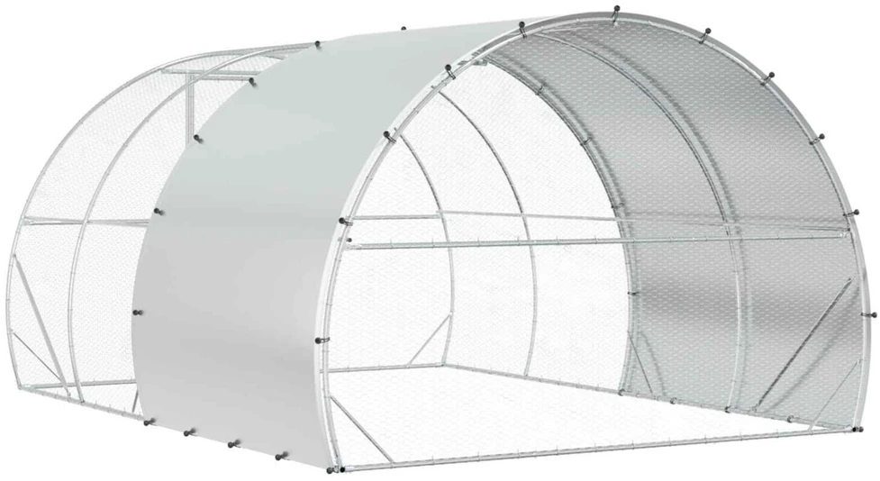 Vištų būdas Sidabrinė 400 x 300 x 200 cm Galvanizuotas plienas