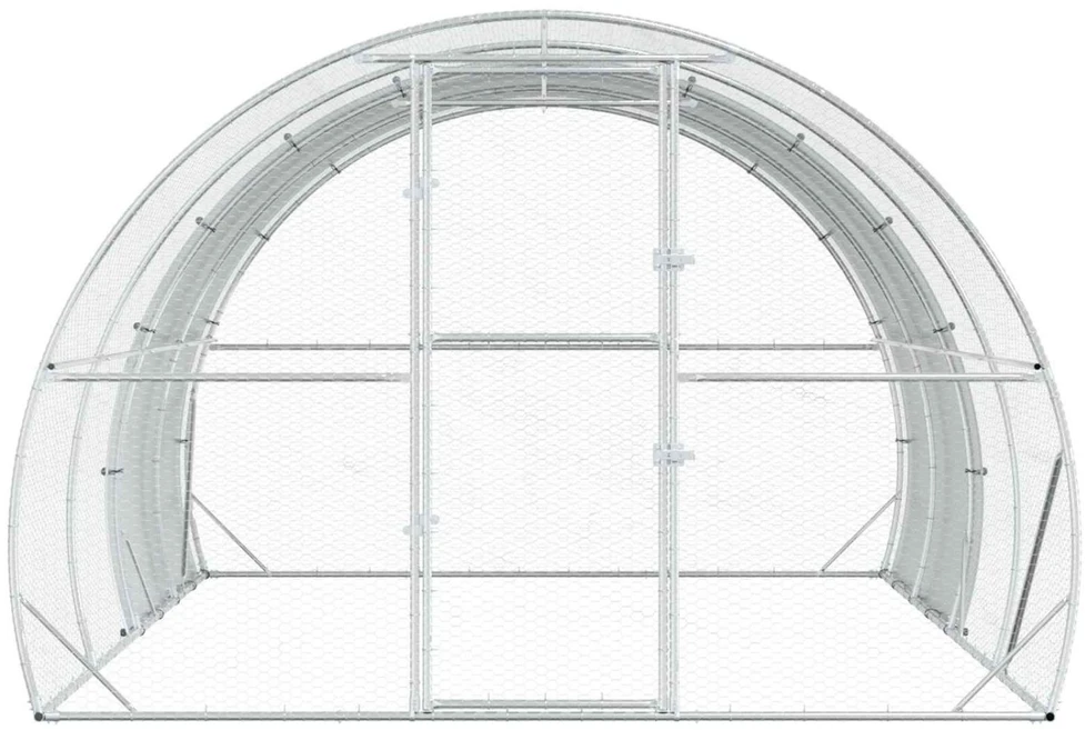 Vištų būdas Sidabrinė 400 x 300 x 200 cm Galvanizuotas plienas