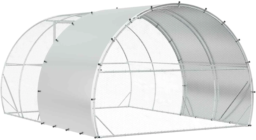 Vištų būdas Sidabrinė 400 x 300 x 200 cm Galvanizuotas plienas