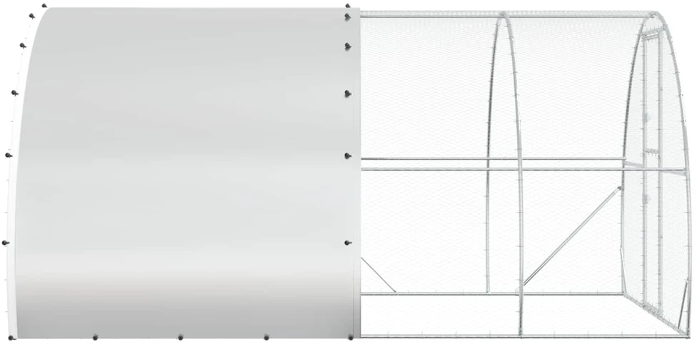 Vištų būdas Sidabrinė 400 x 300 x 200 cm Galvanizuotas plienas