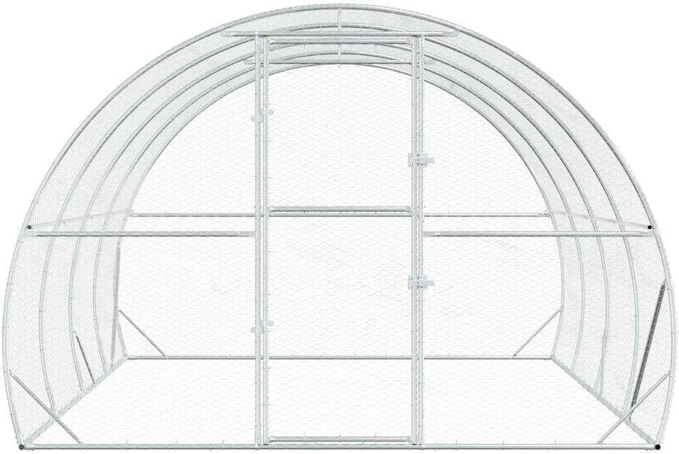 Vištų būdas Sidabrinė 400 x 300 x 200 cm Galvanizuotas plienas
