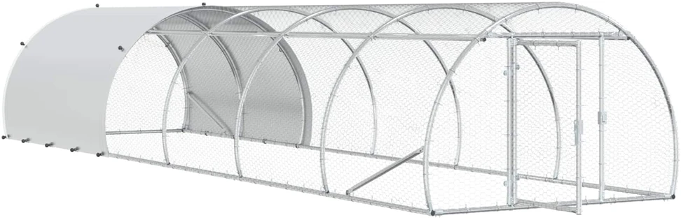 Vištų būdas Sidabrinė 600 x 150 x 100 cm Galvanizuotas plienas