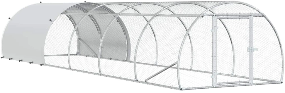 Vištų būdas Sidabrinė 600 x 150 x 100 cm Galvanizuotas plienas