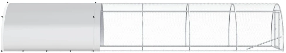 Vištų būdas Sidabrinė 600 x 150 x 100 cm Galvanizuotas plienas