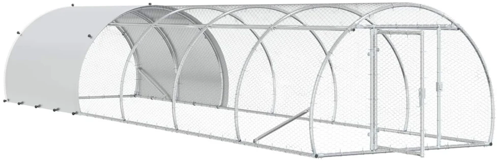 Vištų būdas Sidabrinė 600 x 150 x 100 cm Galvanizuotas plienas