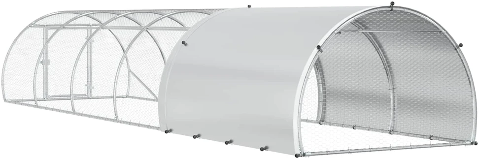 Vištų būdas Sidabrinė 600 x 150 x 100 cm Galvanizuotas plienas