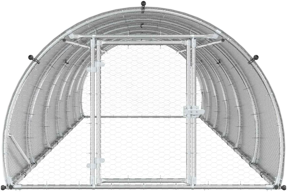 Vištų būdas Sidabrinė 600 x 150 x 100 cm Galvanizuotas plienas