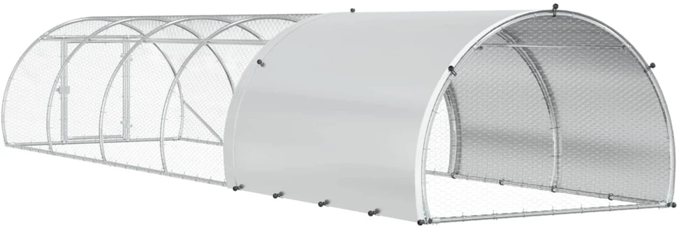 Vištų būdas Sidabrinė 600 x 150 x 100 cm Galvanizuotas plienas