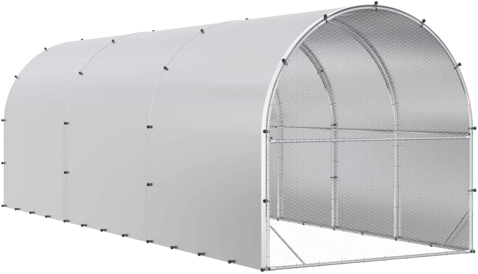 Vištų būdas Sidabrinė 600 x 200 x 200 cm Galvanizuotas plienas