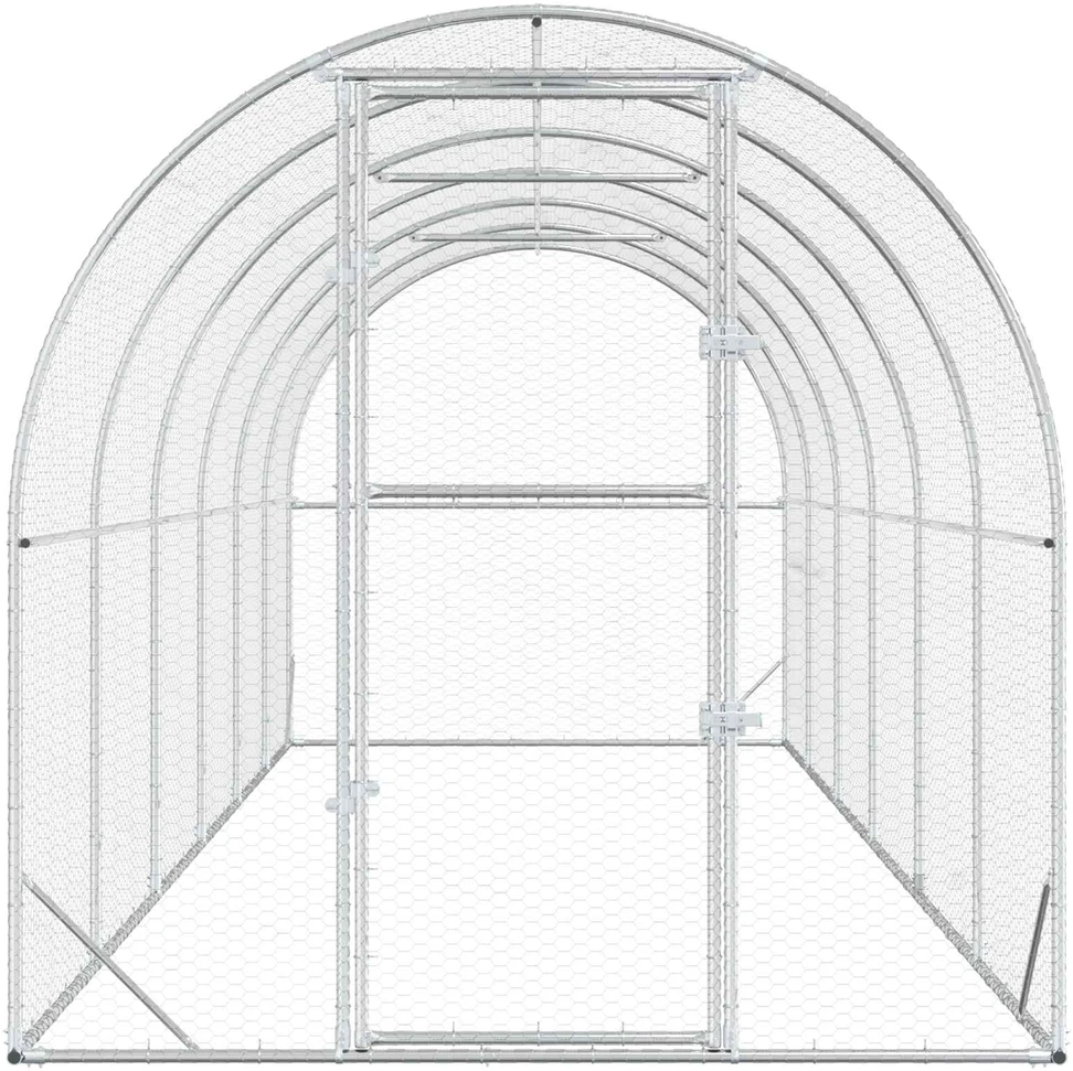 Vištų būdas Sidabrinė 600 x 200 x 200 cm Galvanizuotas plienas