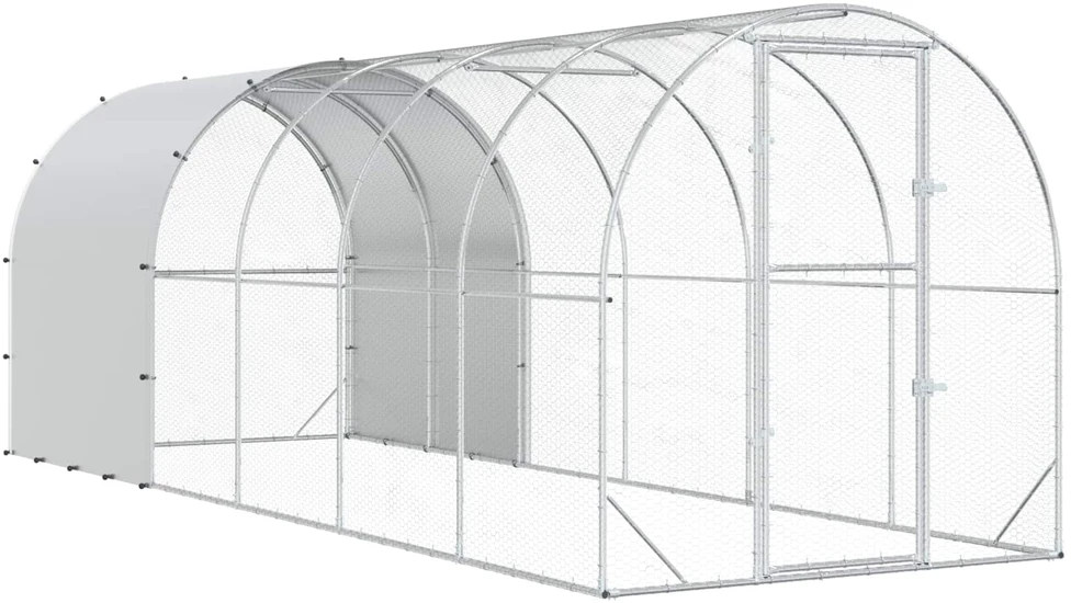 Vištų būdas Sidabrinė 600 x 200 x 200 cm Galvanizuotas plienas