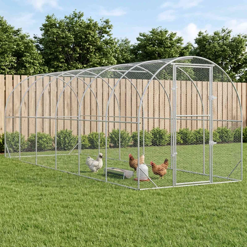 Vištų būdas Sidabrinė 600 x 200 x 200 cm Galvanizuotas plienas
