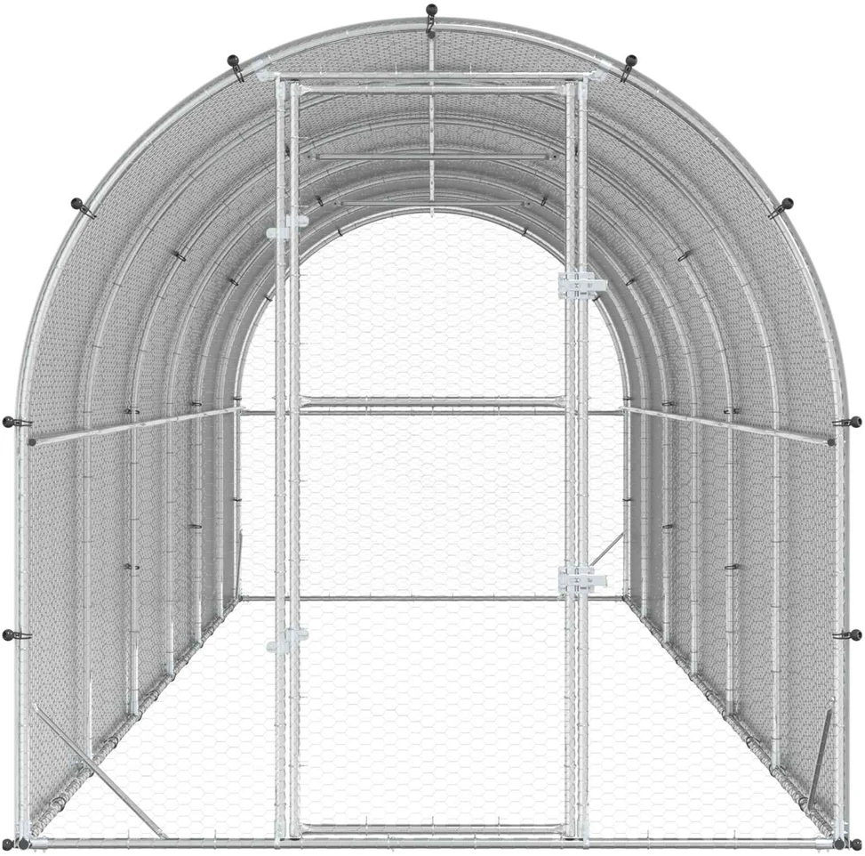 Vištų būdas Sidabrinė 600 x 200 x 200 cm Galvanizuotas plienas