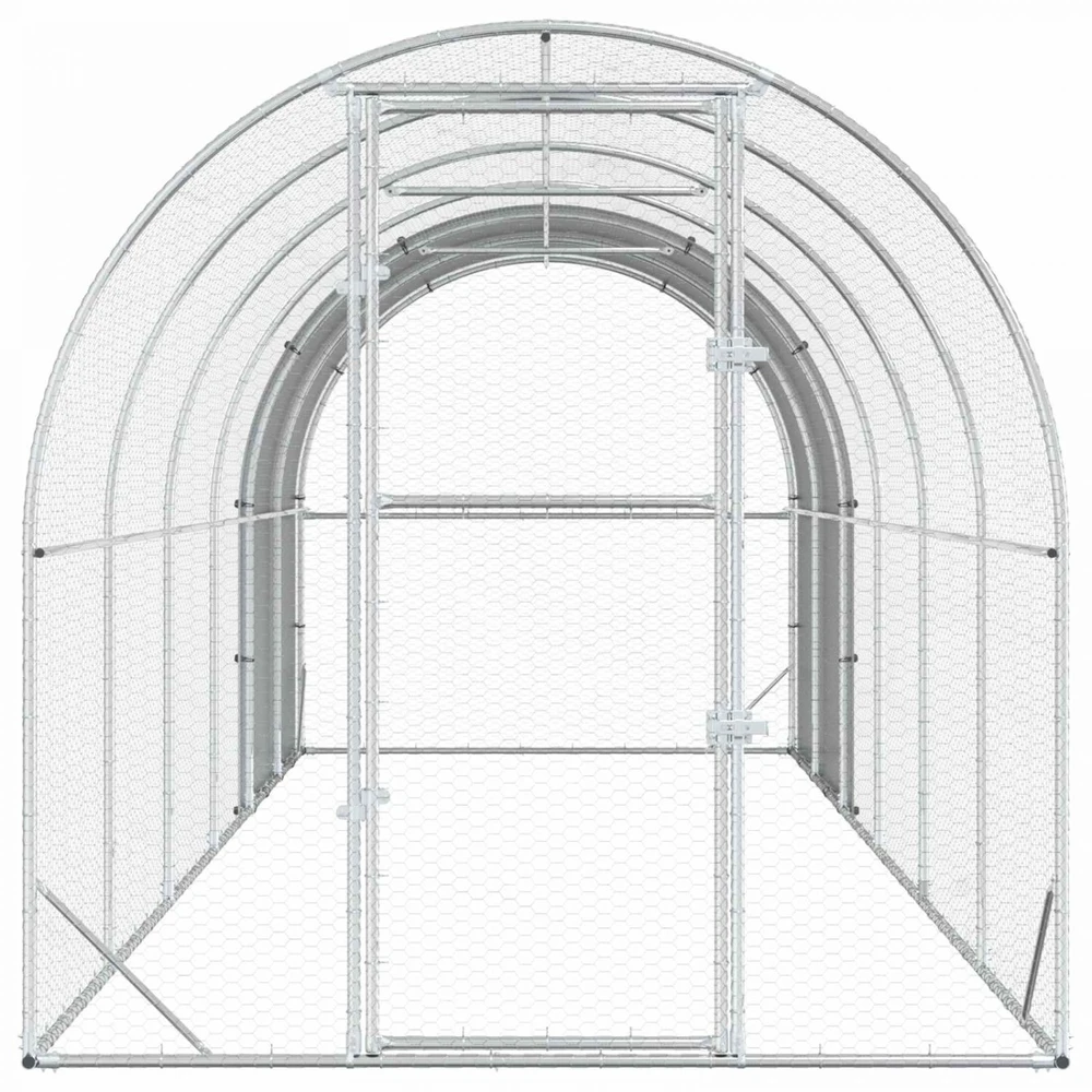 Vištų būdas Sidabrinė 600 x 200 x 200 cm Galvanizuotas plienas