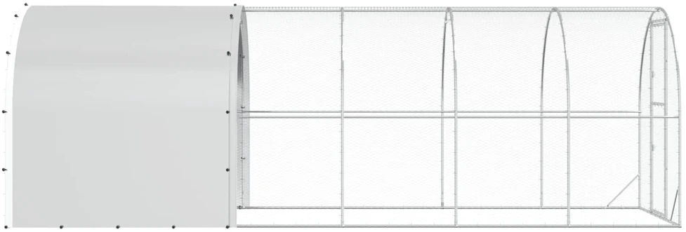 Vištų būdas Sidabrinė 600 x 200 x 200 cm Galvanizuotas plienas