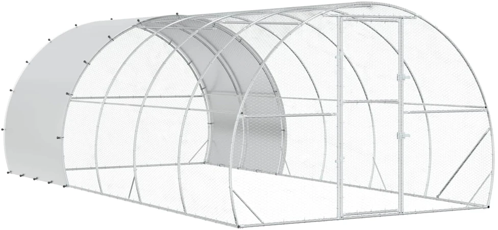 Vištų būdas Sidabrinė 600 x 300 x 200 cm Galvanizuotas plienas