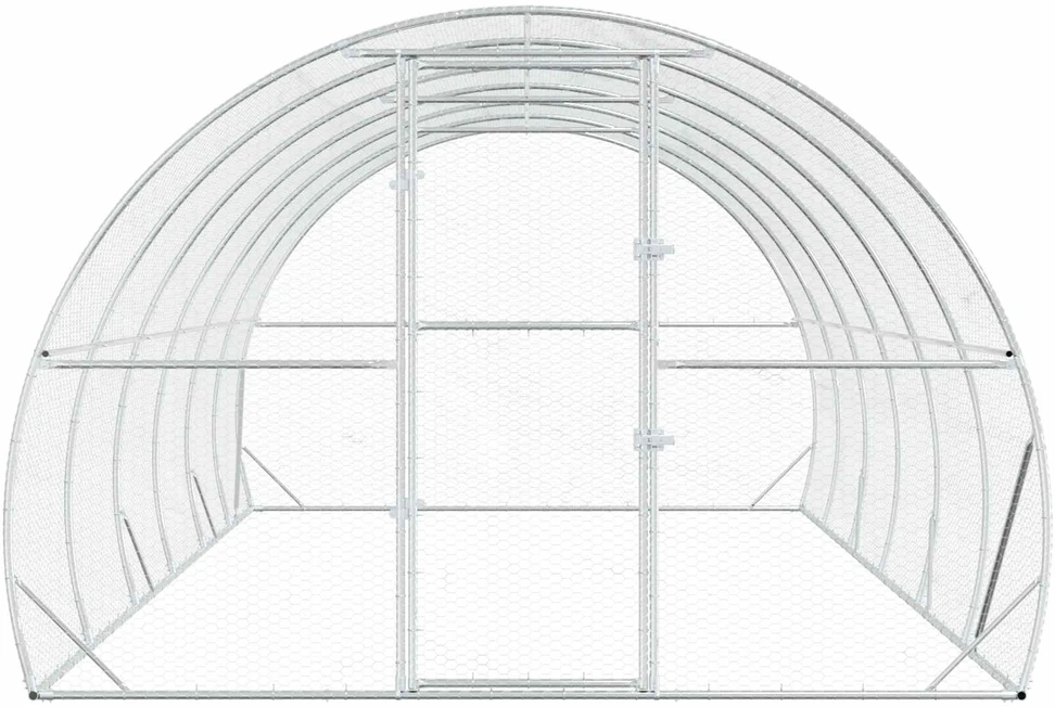 Vištų būdas Sidabrinė 600 x 300 x 200 cm Galvanizuotas plienas