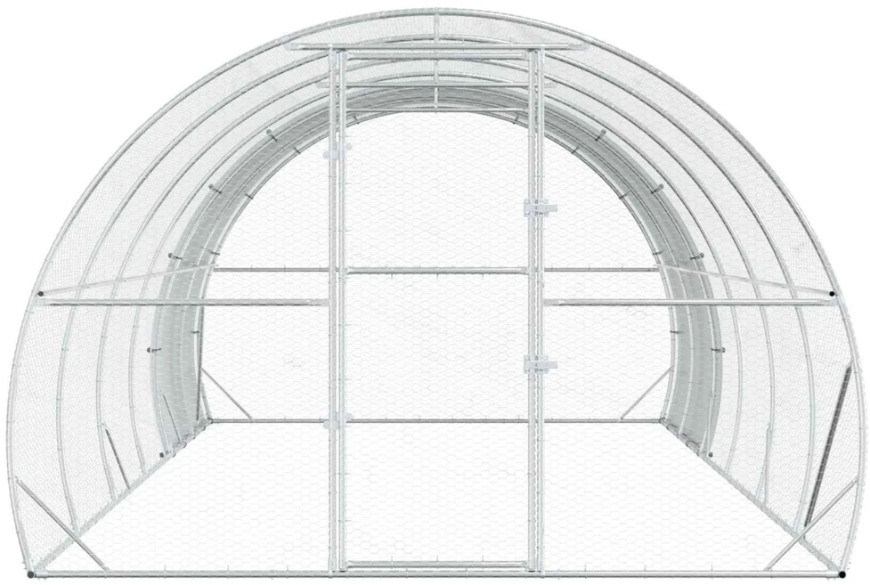 Vištų būdas Sidabrinė 600 x 300 x 200 cm Galvanizuotas plienas