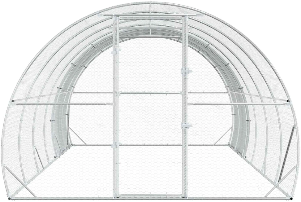 Vištų būdas Sidabrinė 600 x 300 x 200 cm Galvanizuotas plienas