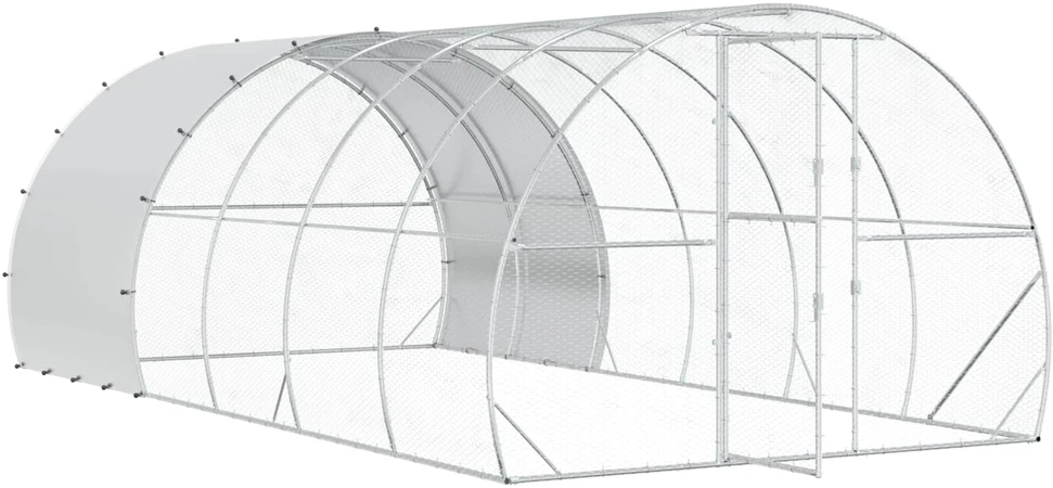 Vištų būdas Sidabrinė 600 x 300 x 200 cm Galvanizuotas plienas