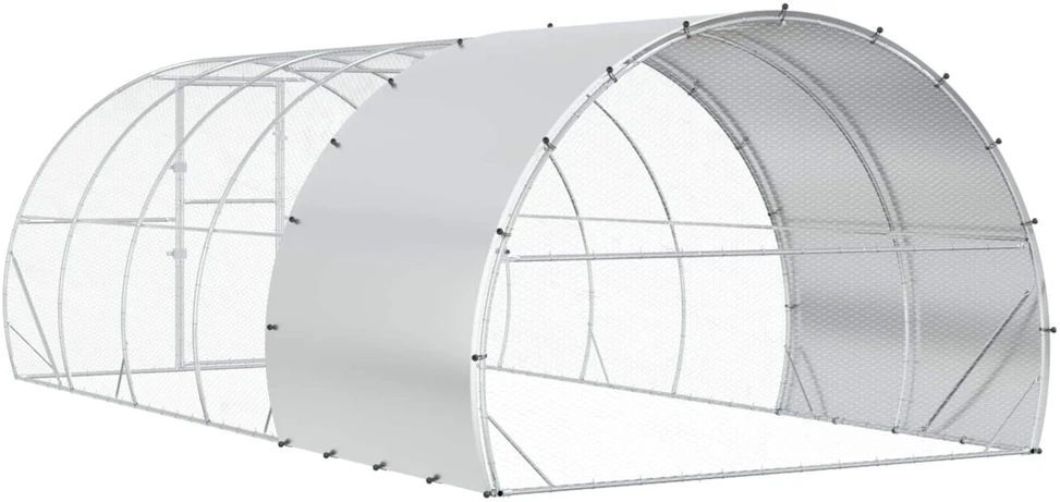 Vištų būdas Sidabrinė 600 x 300 x 200 cm Galvanizuotas plienas