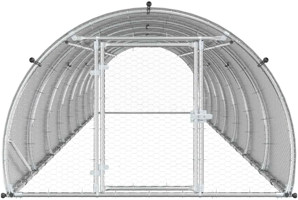 Vištų būdas Sidabrinė 800 x 150 x 100 cm Galvanizuotas plienas