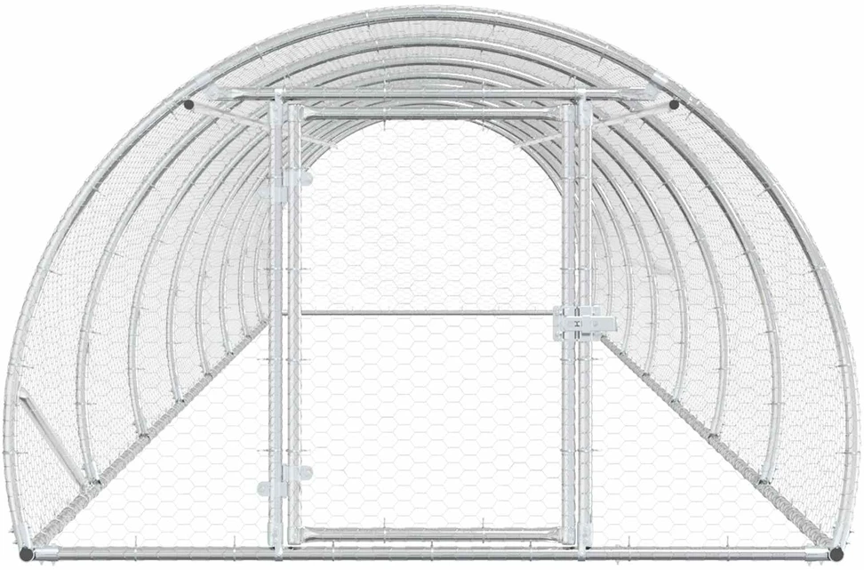 Vištų būdas Sidabrinė 800 x 150 x 100 cm Galvanizuotas plienas