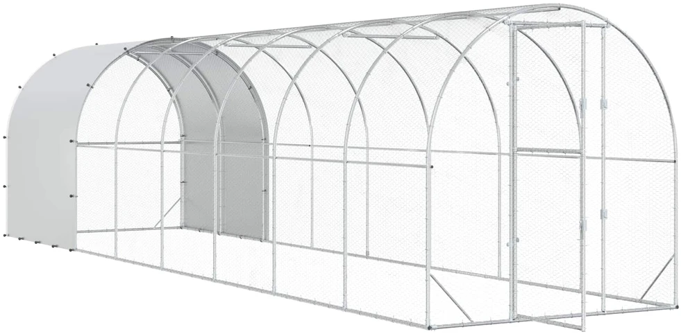 Vištų būdas Sidabrinė 800 x 200 x 200 cm Galvanizuotas plienas