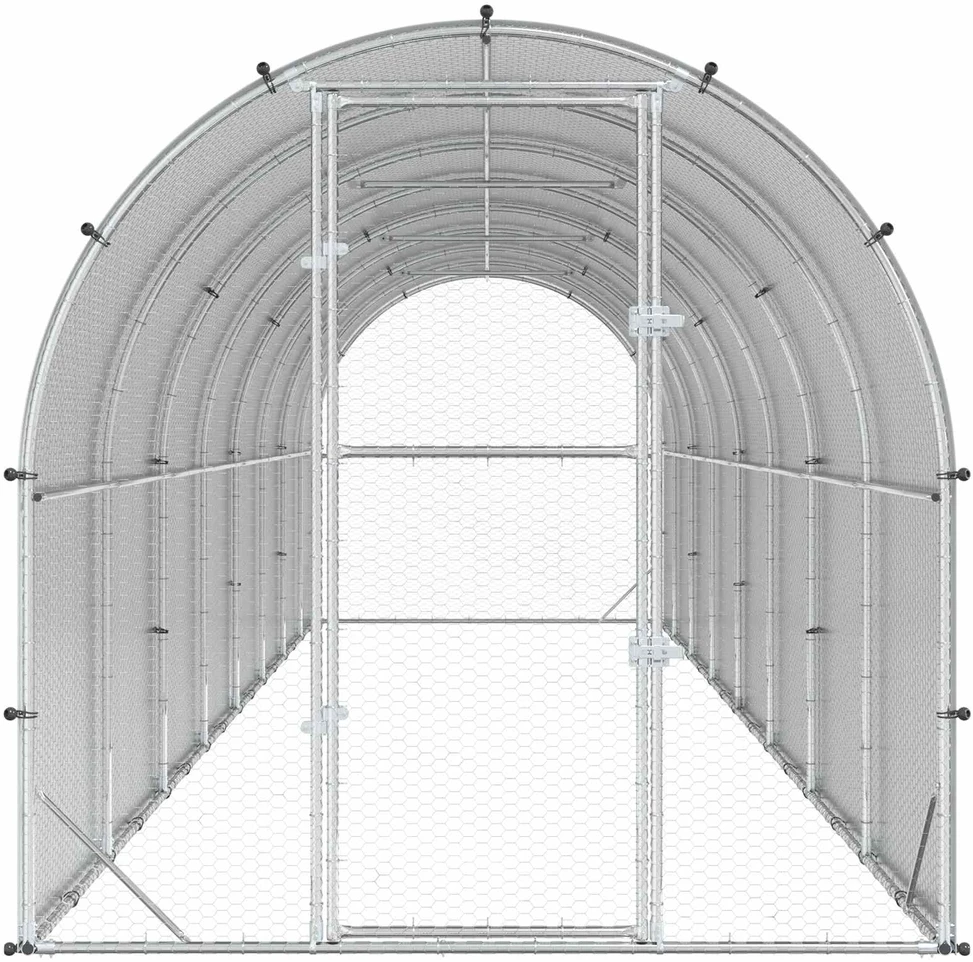Vištų būdas Sidabrinė 800 x 200 x 200 cm Galvanizuotas plienas