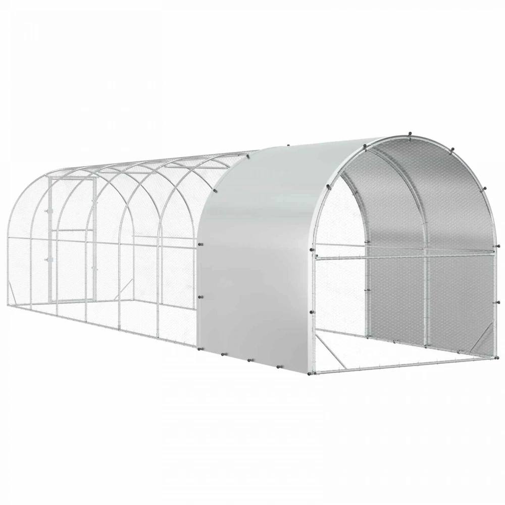Vištų būdas Sidabrinė 800 x 200 x 200 cm Galvanizuotas plienas