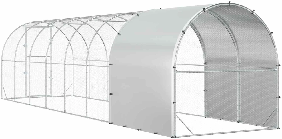Vištų būdas Sidabrinė 800 x 200 x 200 cm Galvanizuotas plienas