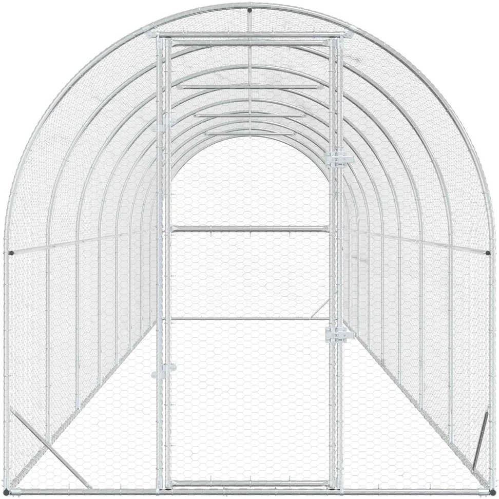 Vištų būdas Sidabrinė 800 x 200 x 200 cm Galvanizuotas plienas