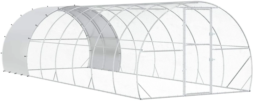 Vištų būdas Sidabrinė 800 x 300 x 200 cm Galvanizuotas plienas