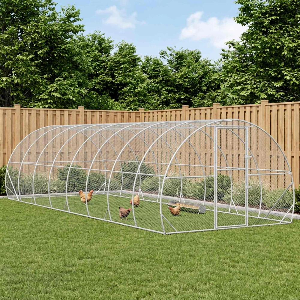 Vištų būdas Sidabrinė 800 x 300 x 200 cm Galvanizuotas plienas
