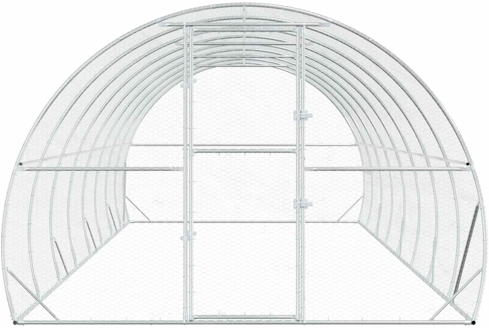 Vištų būdas Sidabrinė 800 x 300 x 200 cm Galvanizuotas plienas